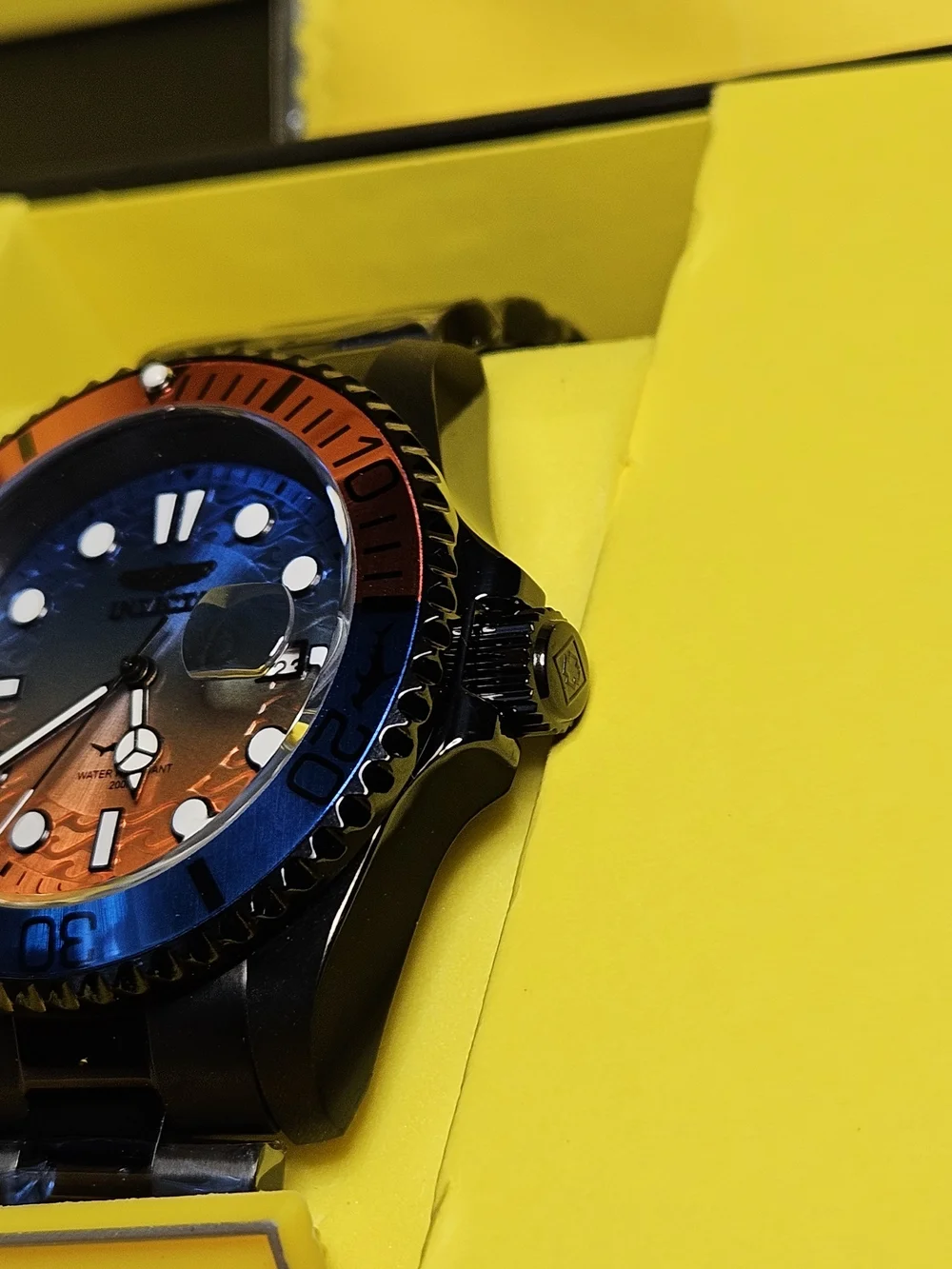 NWT Invicta Pro Diver Vectide Sunset Watch Black Stainless Steel 50976